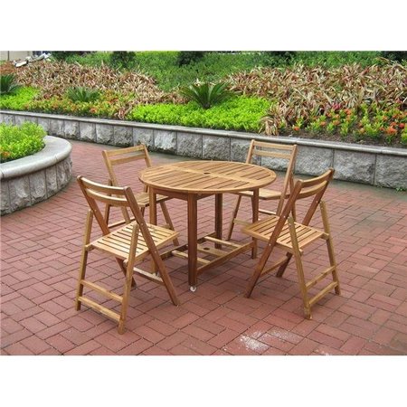 MERRY PRODUCTS Merry Products MPG-TBS01-TB Round Folding Table  - Wood MPG-TBS01-TB